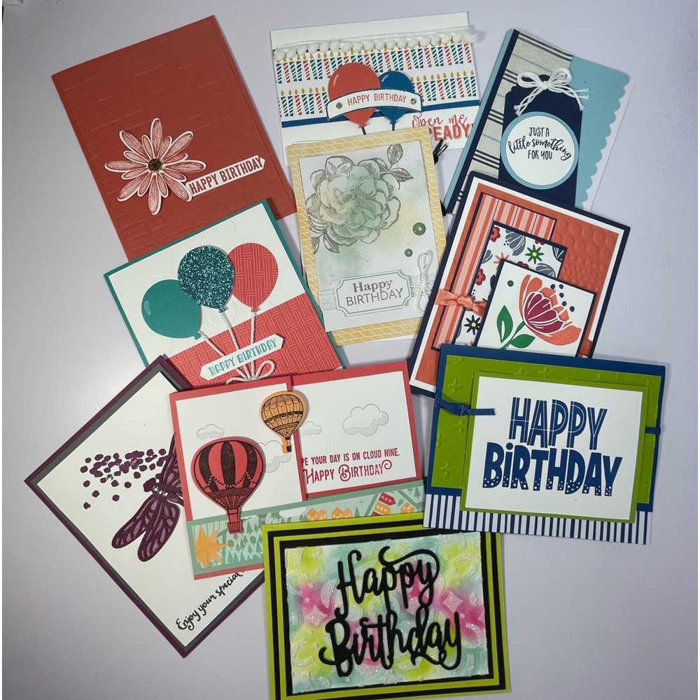 10 Handmade Birthday/ Celebration Stampin Up! Cards! NEW